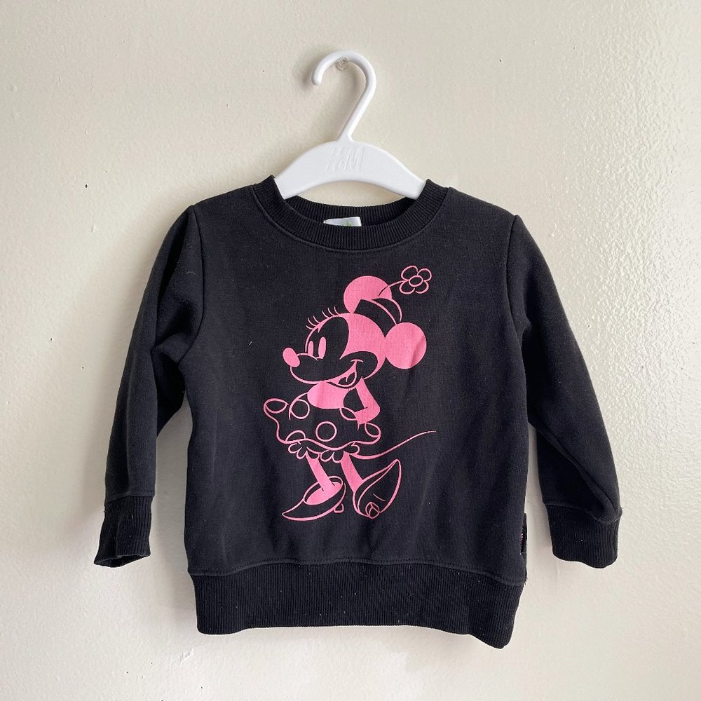 Minnie Black Sweatshirts 80cm/12-18 months